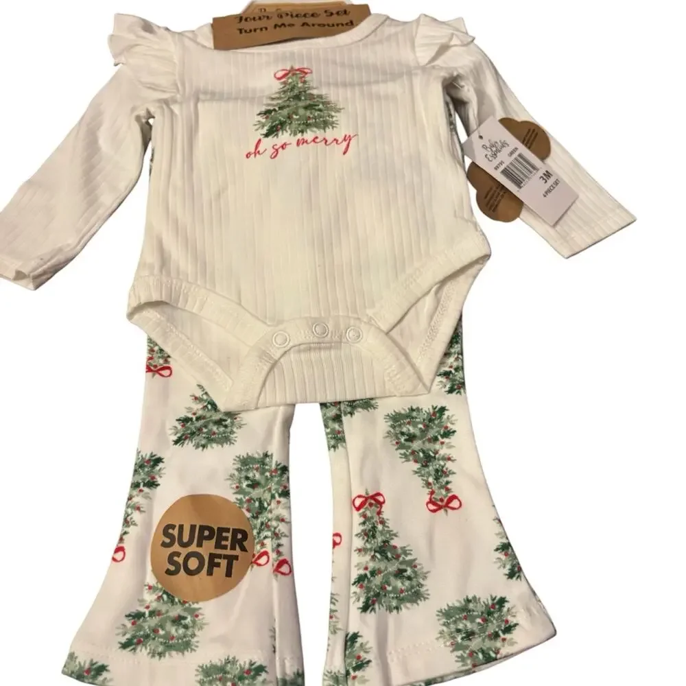 4 pc NWT 3M Christmas outfit by Baby Essentials